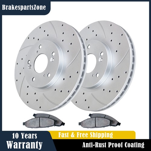Front brake rotors pads kit - brake,